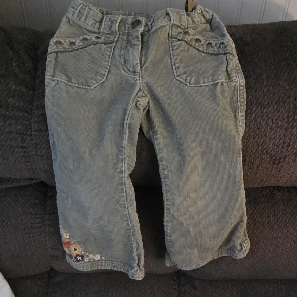 Gymboree Kids Girls Corduroy Pants - Olive Green